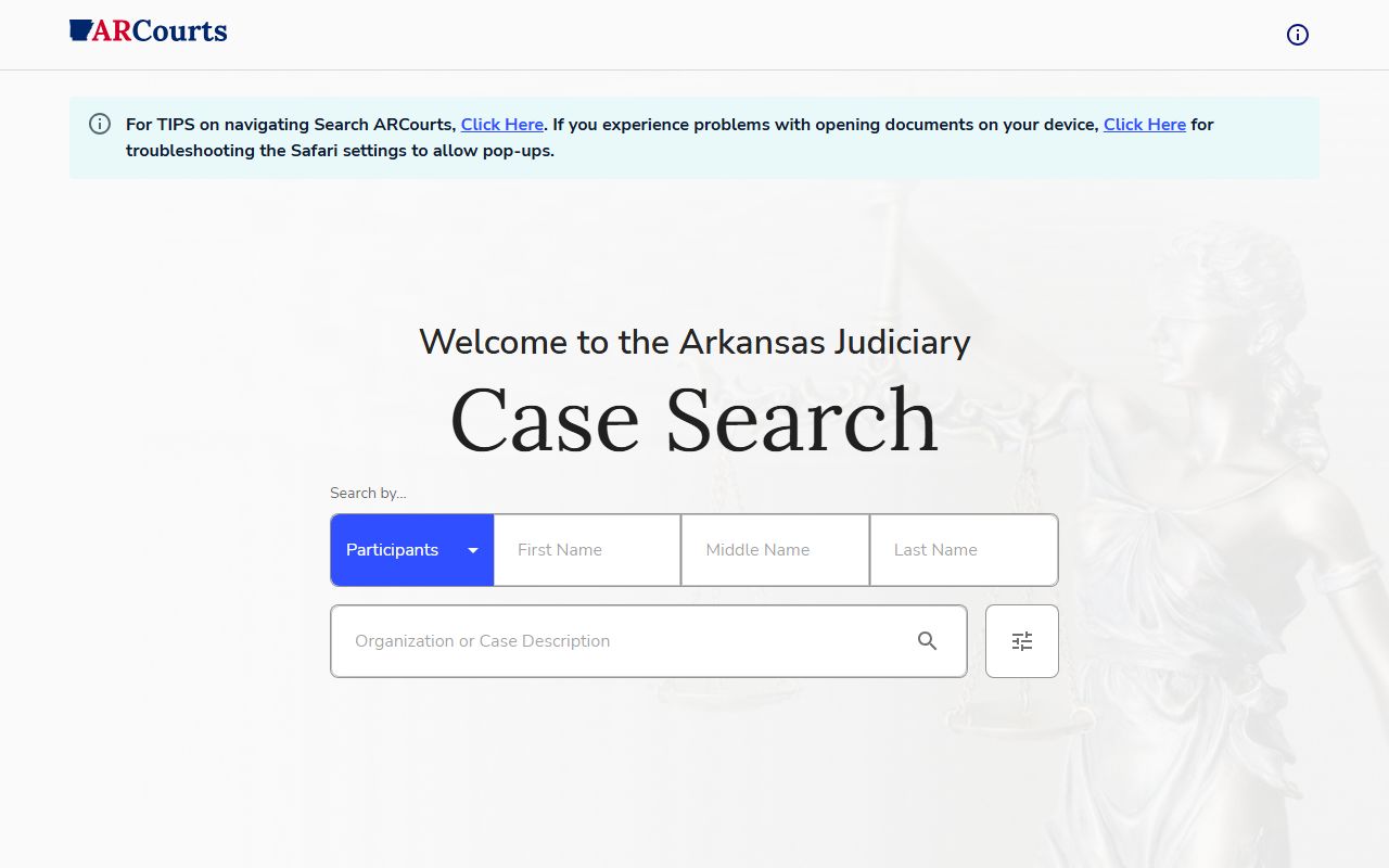 Saline County court records after jail arrest Search ARCourts portal